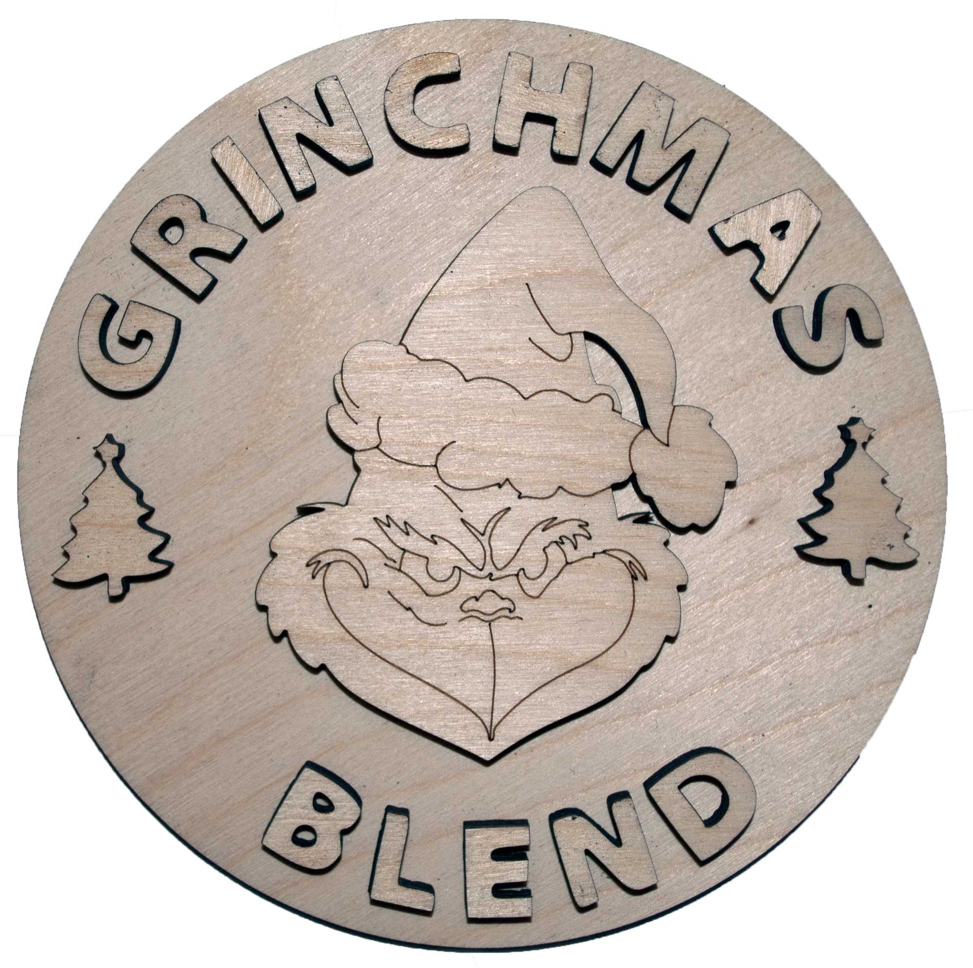 Grinchmas Blend round - Bucktooth Designs