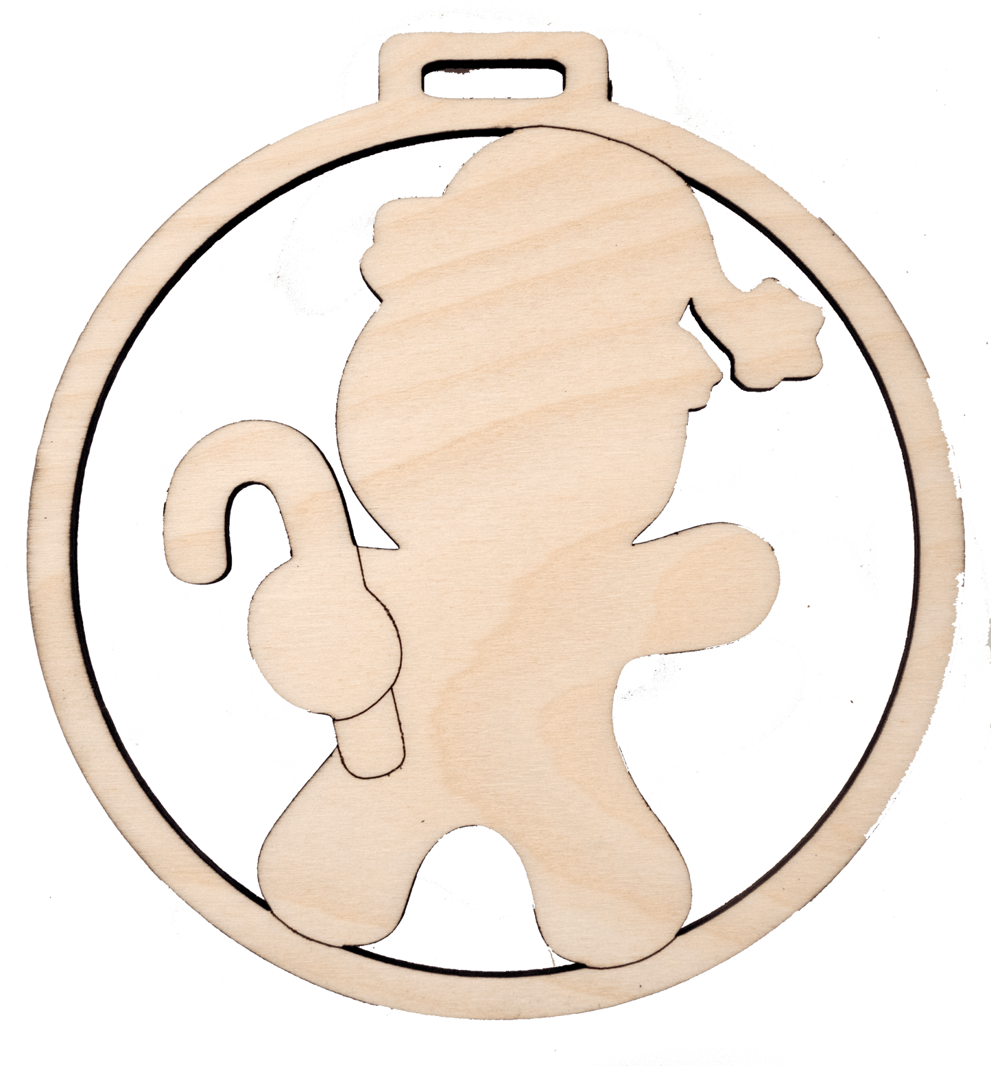 5" Round Gingerbread Man 2 - Bucktooth Designs