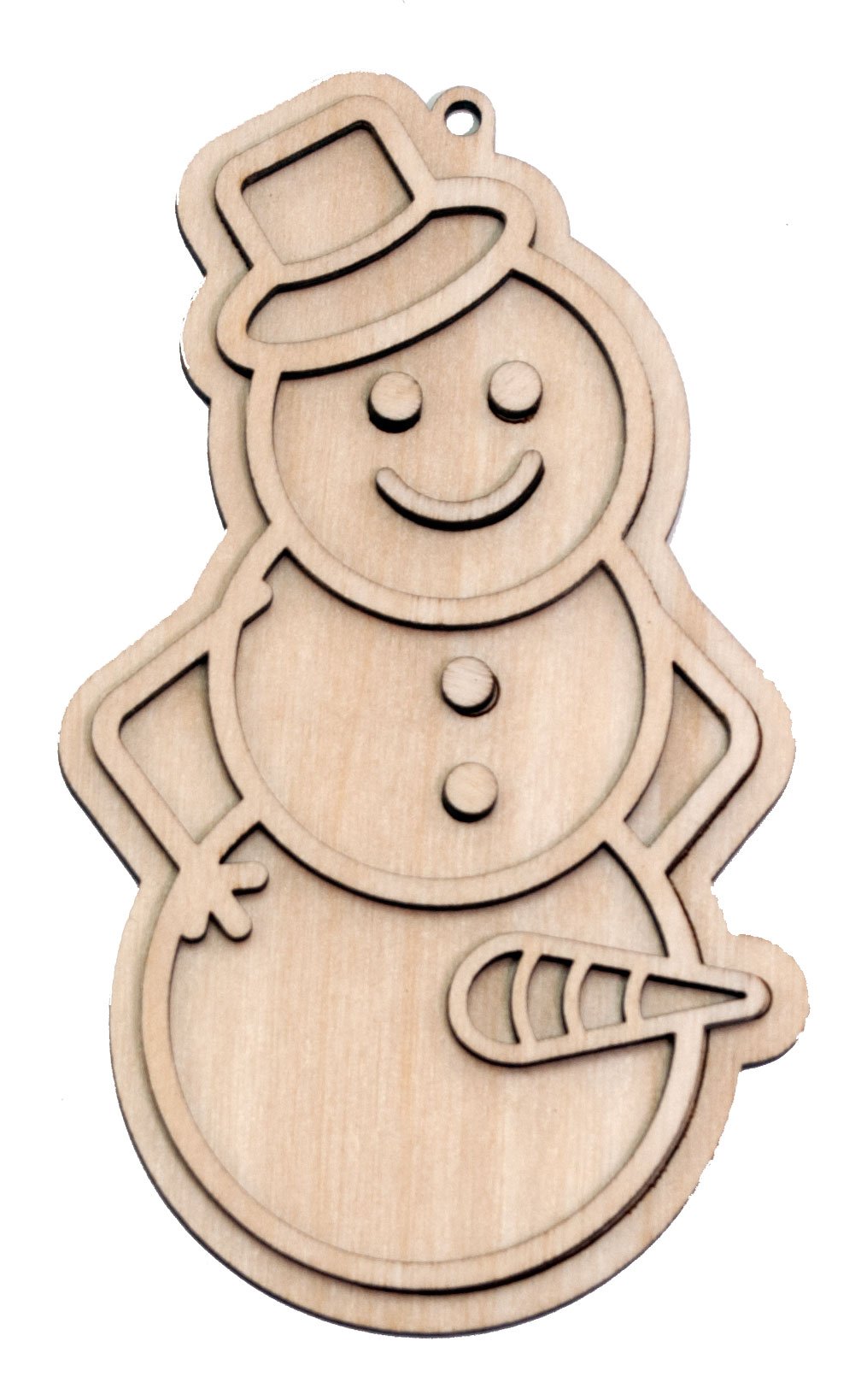 "Happy Snowman" Naughty Ornament - Bucktooth Designs