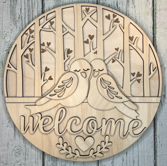 Welcome Love Birds Round