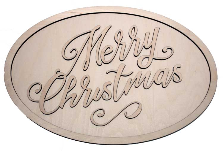 Merry christmas 1 - oval package