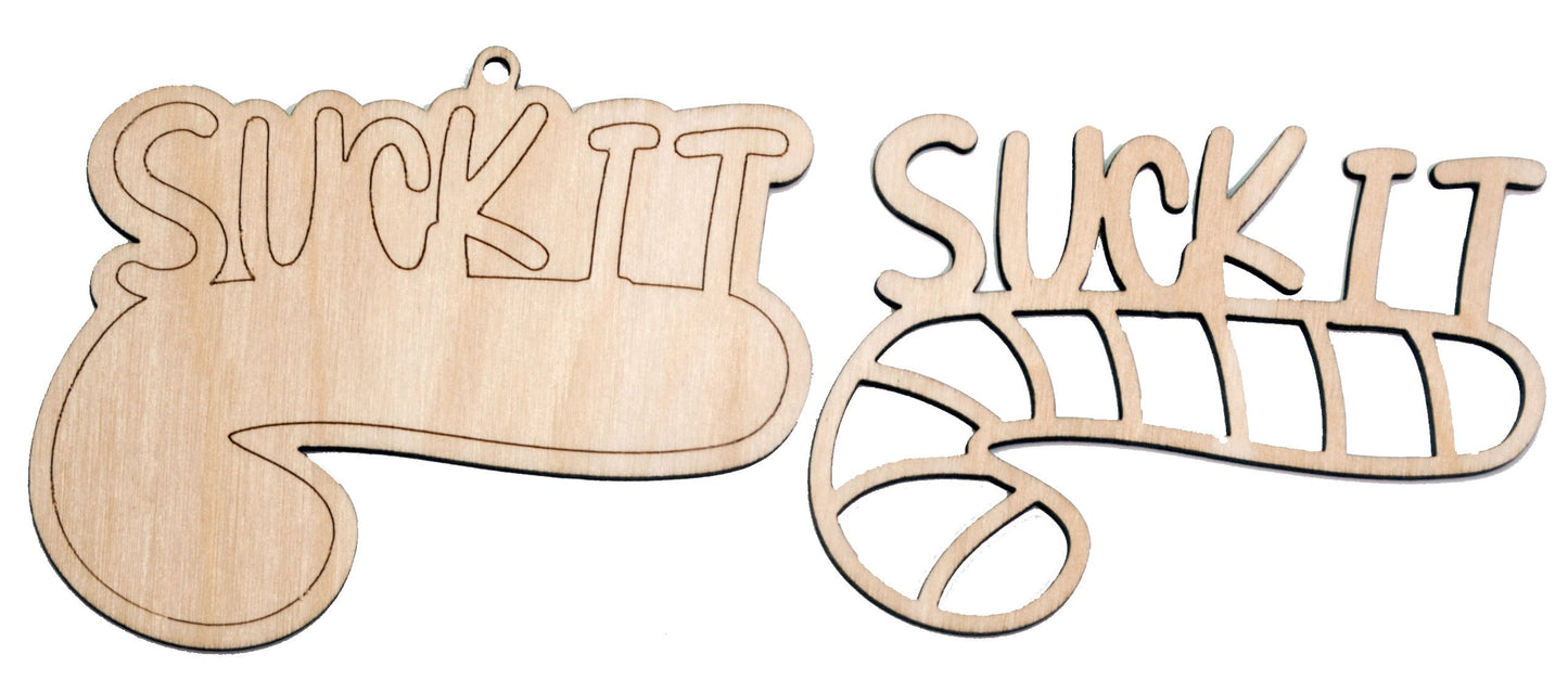 "Suck It" Naughty Ornament - Bucktooth Designs