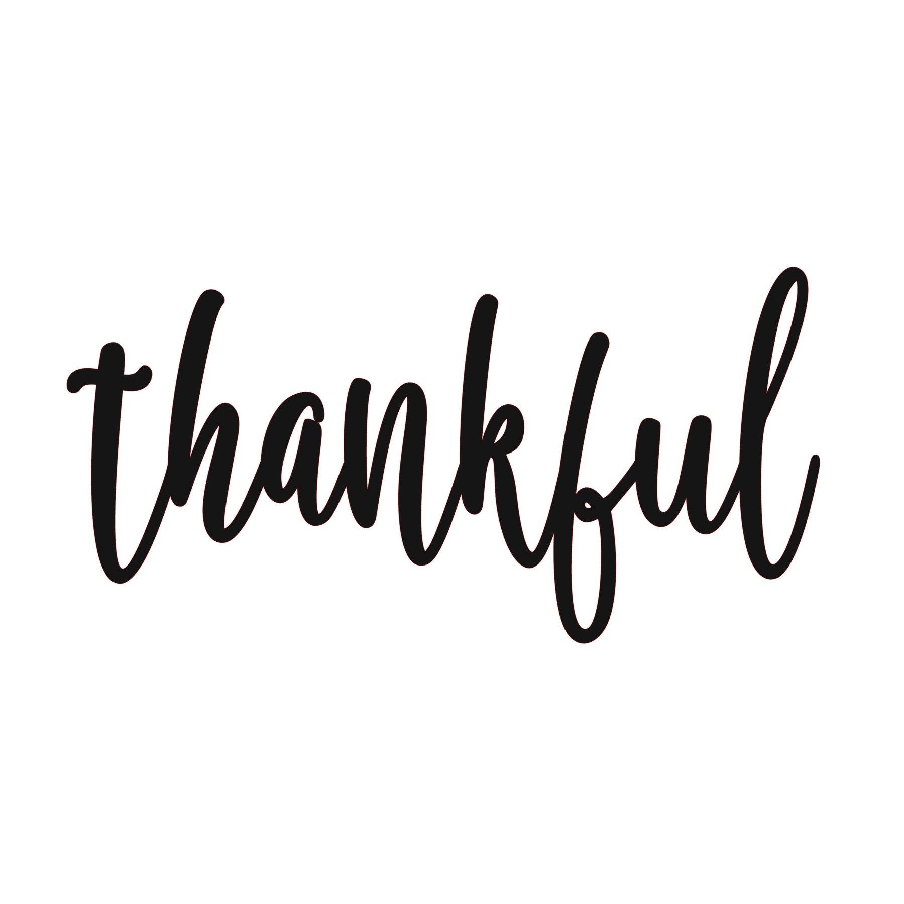 thankful word cutout - Bucktooth Designs