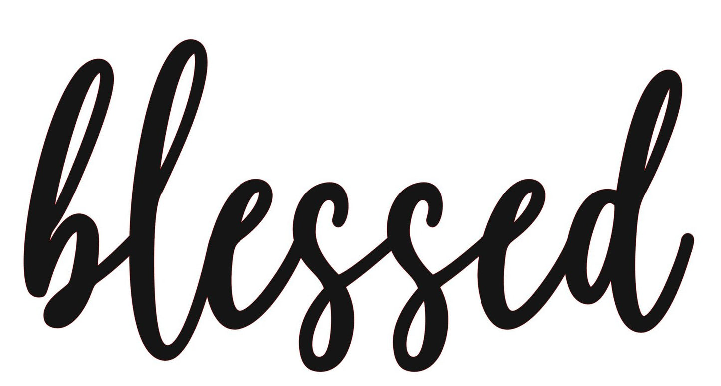 Blessed word cutout - Bucktooth Designs