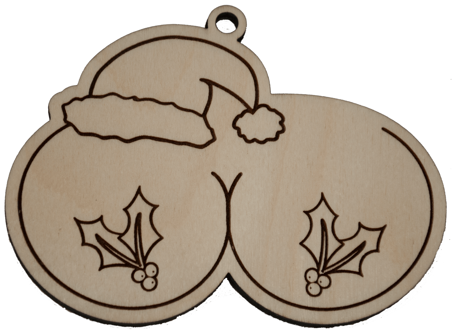Naughty Christmas Ornament - The Girls and Holly - Bucktooth Designs