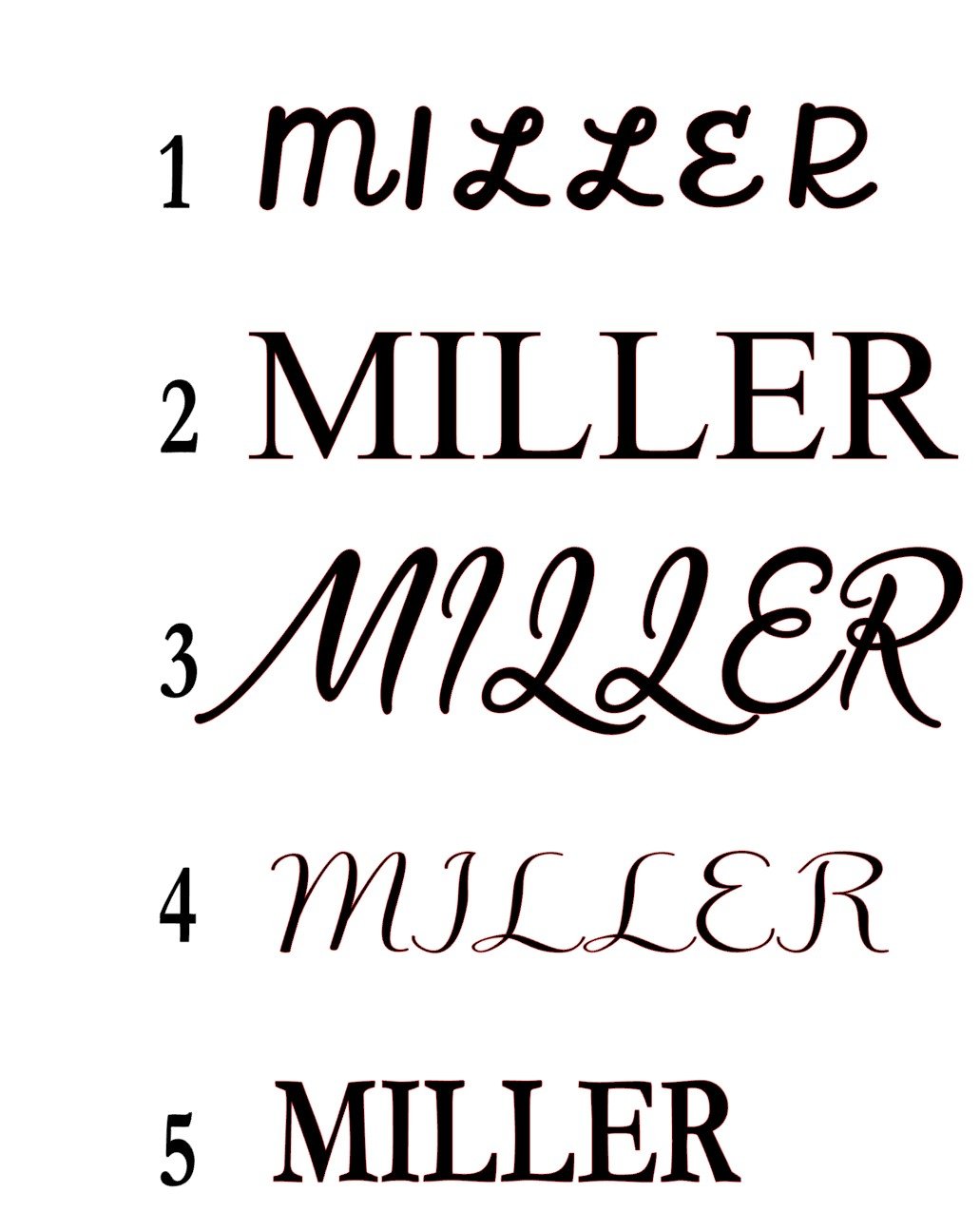 Swirl Single leter Monogram with name in the middle - Bucktooth Designs