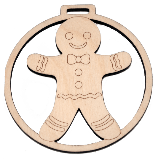 5" Round Gingerbread man 1 - Bucktooth Designs