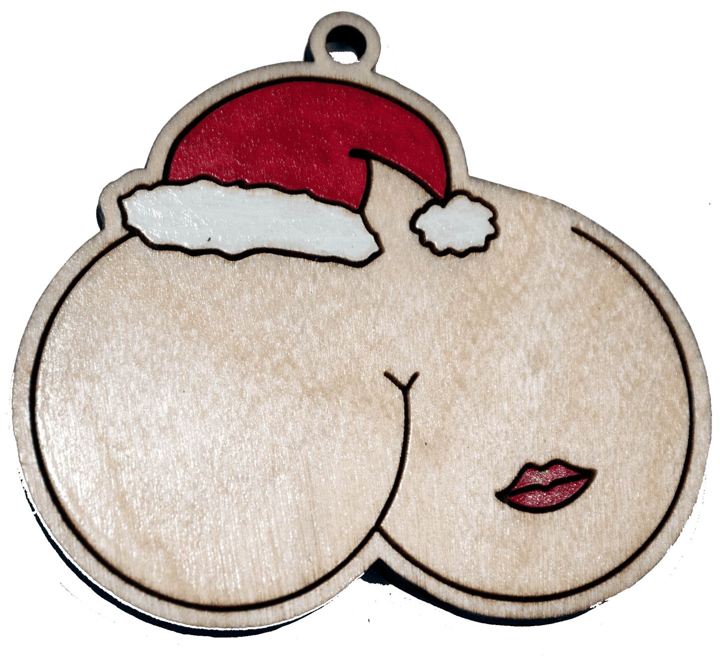 Naughty Christmas Ornament - Kiss A** - Bucktooth Designs