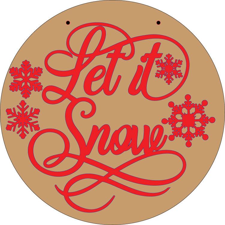 Let it Snow round package - Bucktooth Designs