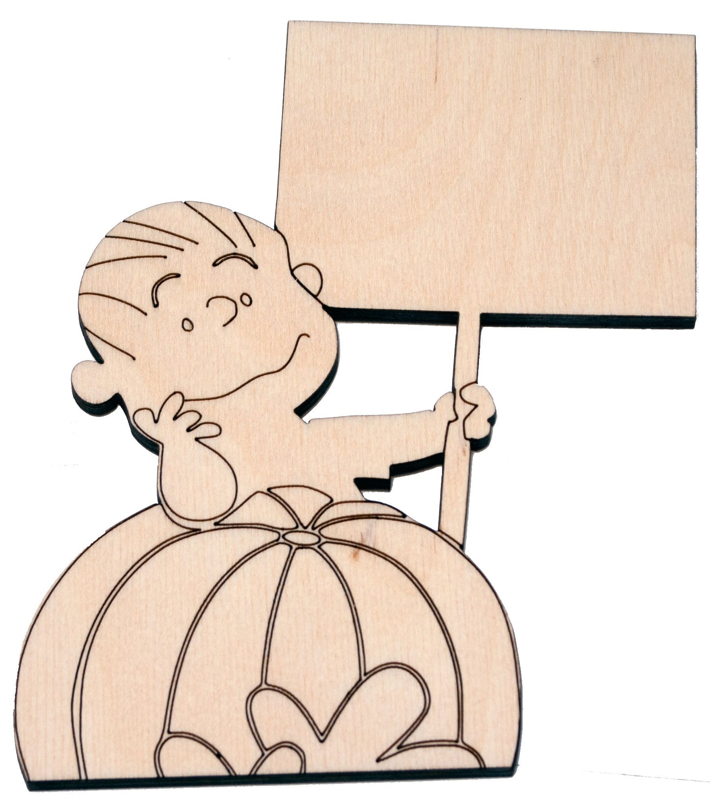 Linus with sign (Great Pumpkin) cutout - Bucktooth Designs