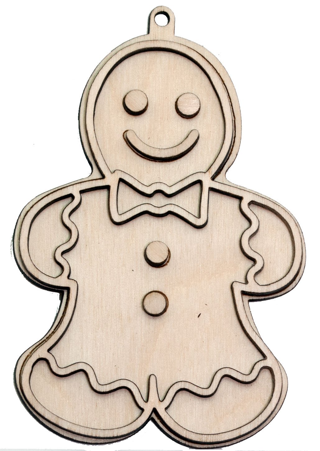"Gingerbread Man" Ornament - Bucktooth Designs