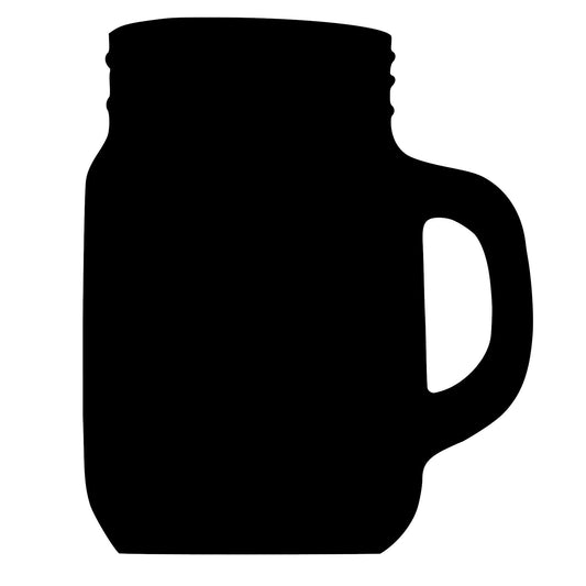 Mason jar with handle - Bucktooth Designs