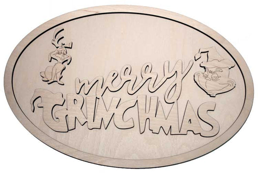 Merry Grinchmas oval package