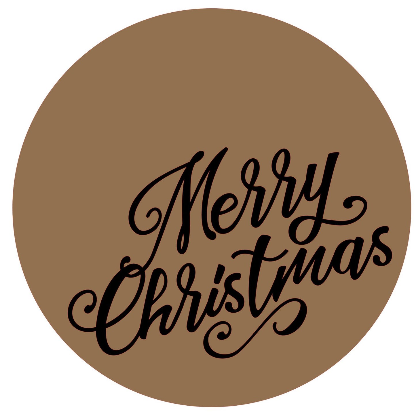 Merry Christmas Round and word Package - Bucktooth Designs