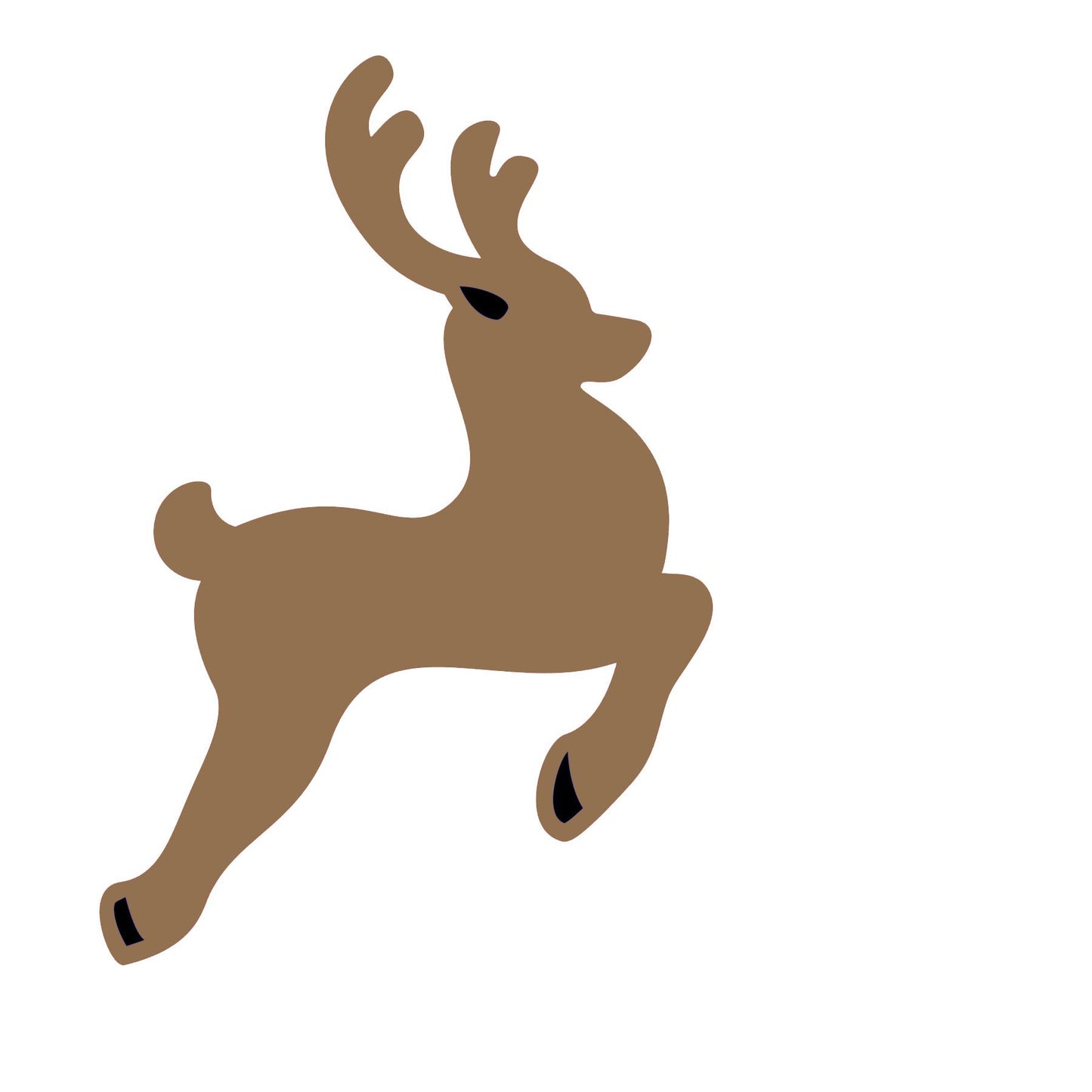 Reindeer Silhouette cutout - Bucktooth Designs