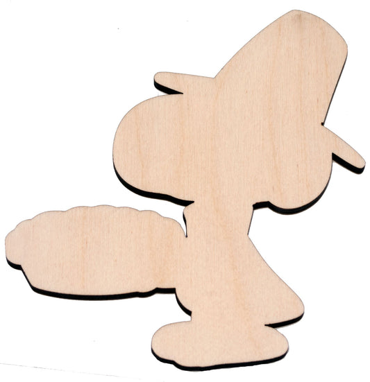 Snoopy inspired cutout with pie - Bucktooth Designs