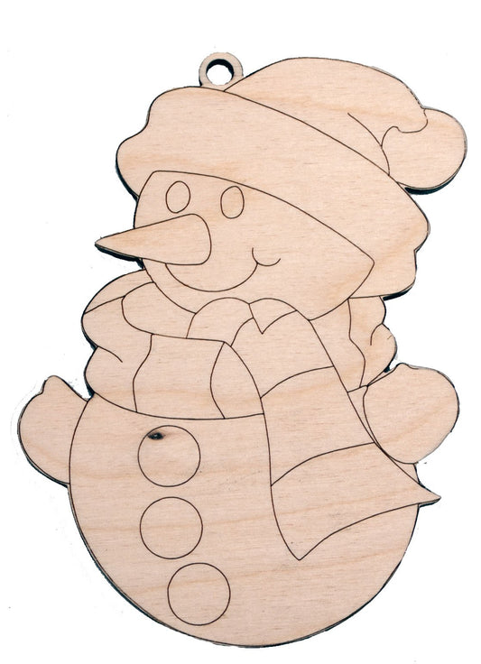 Snowman 1 Ornament - Bucktooth Designs
