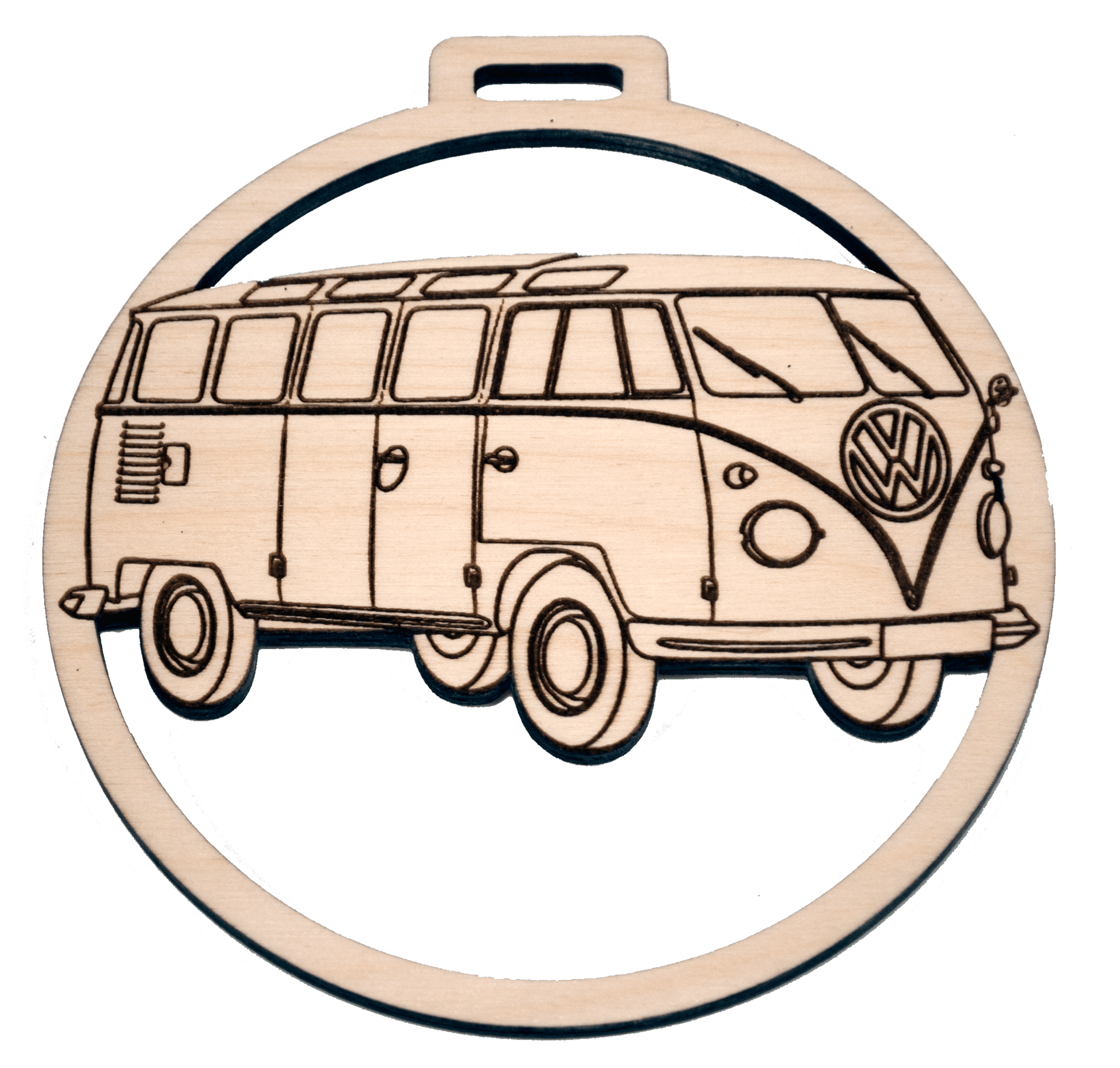 5" Round VW Bus Ornament - Bucktooth Designs